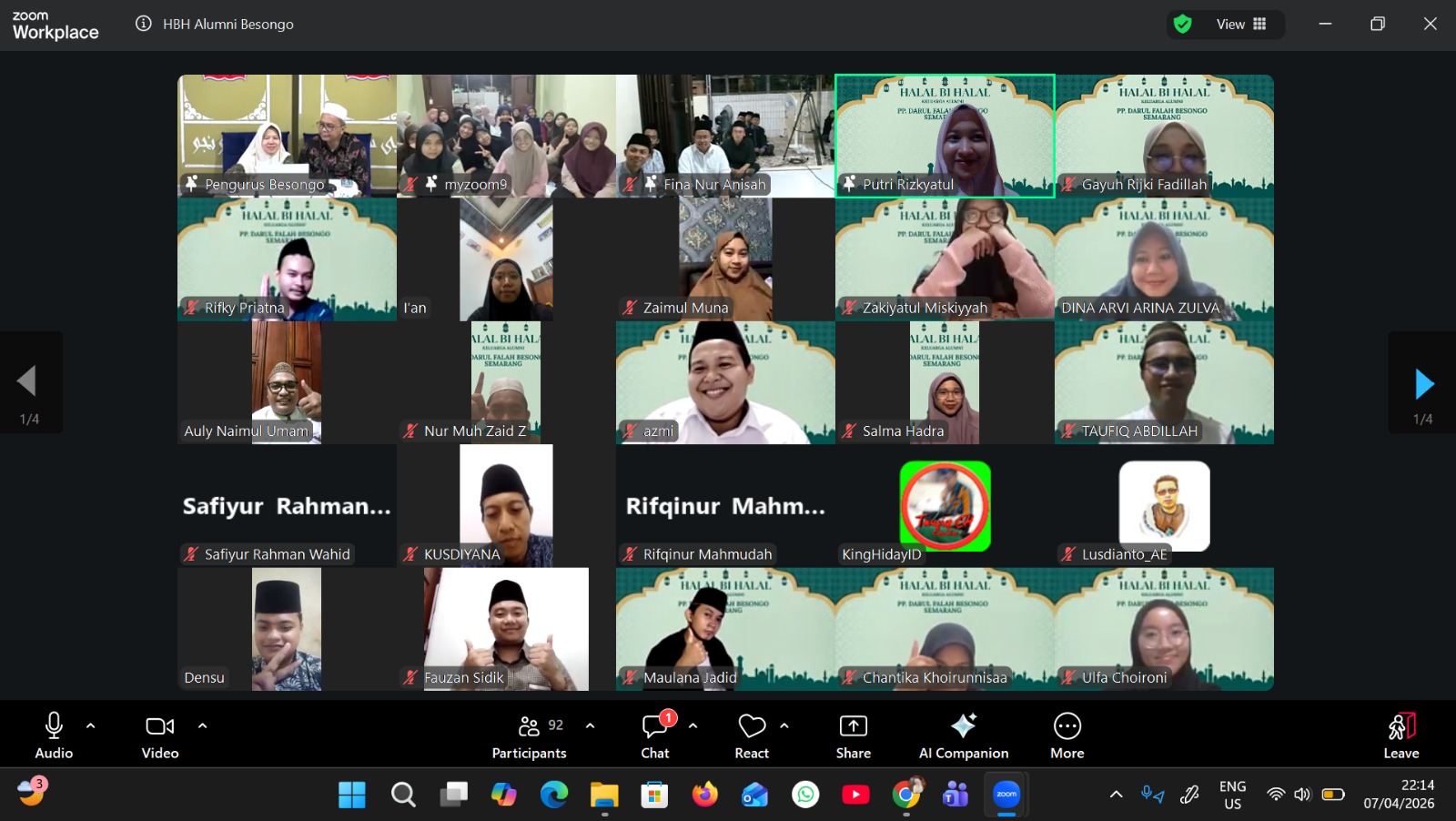 Halalbihalal Pengasuh dan Alumni Pesantren Besongo